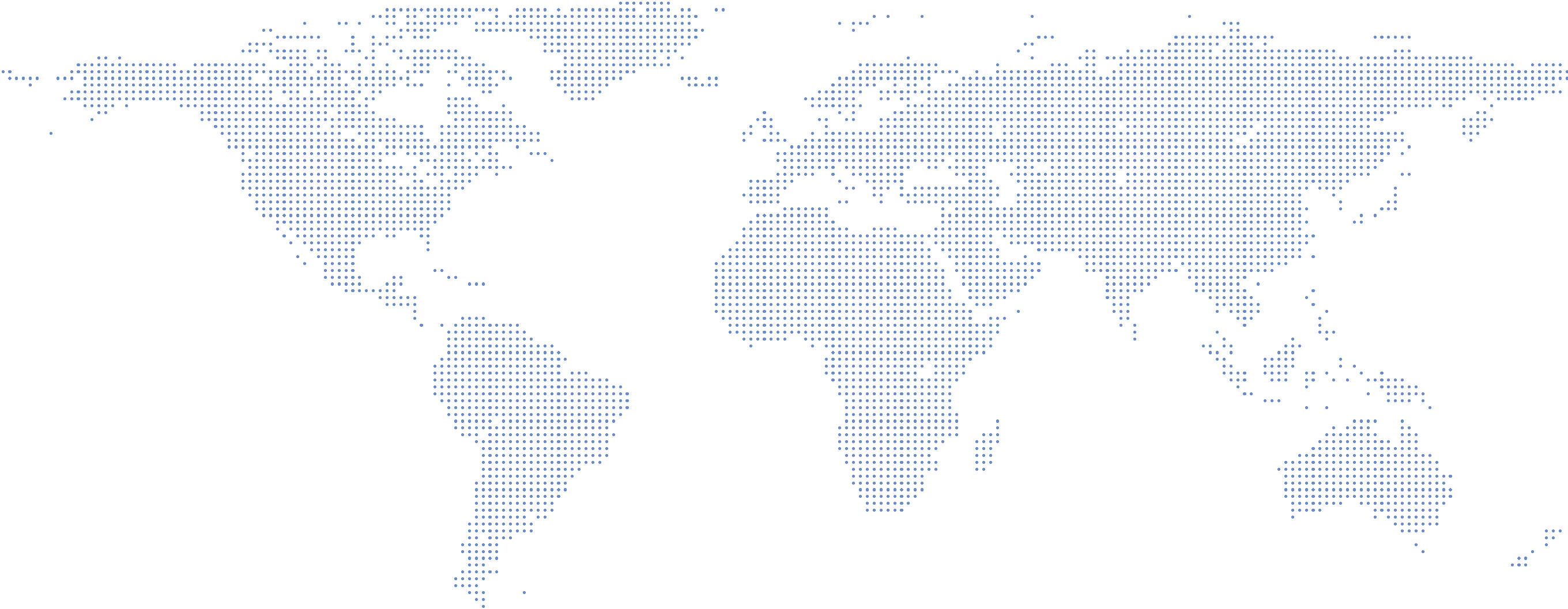 Dotted world map highlighting Infinity's active markets